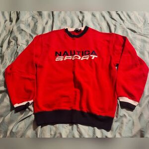 Vintage Rare 90s Nautica Sport Pullover Sweatshirt Men's‎ Size Medium